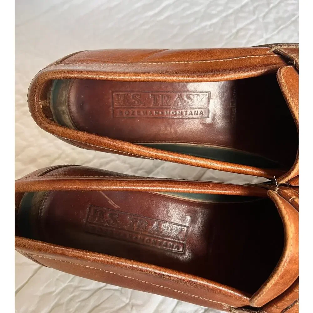 HS Trask Bozeman Kiltie Tassel Loafter Brown Leather Men's 8.5